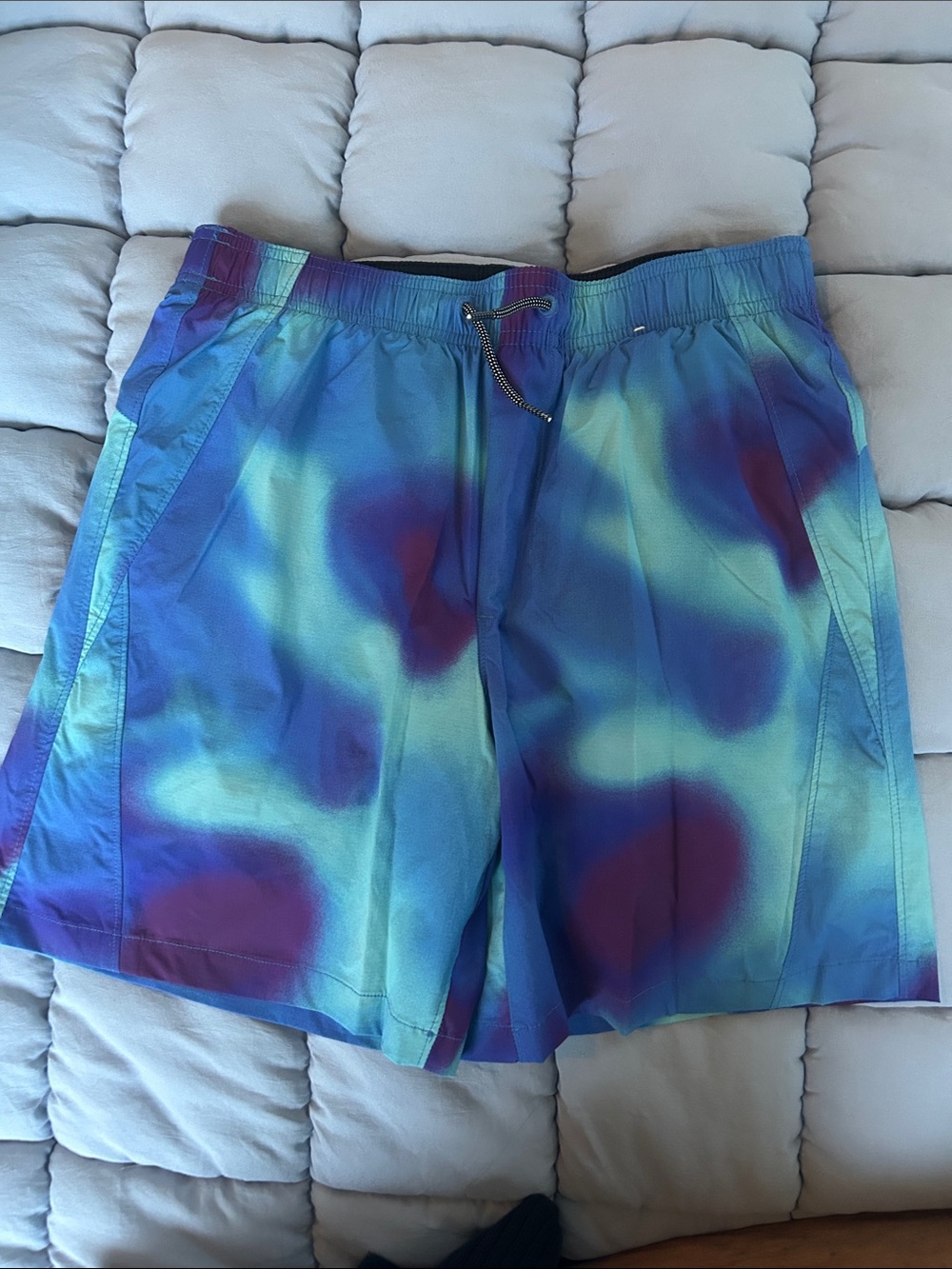 abercrombie kids Blue, Teal & Purple Tie-Dye Swim Trunks